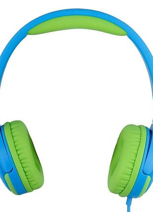 Проводные наушники накладные с микрофоном xo ep47 3.5 mm 1.2 m blue-green