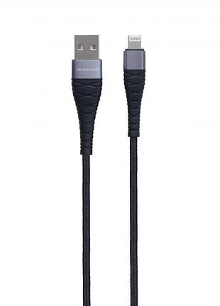 Кабель borofone bx32 munificent usb - lightning 3а 0.25 m черный