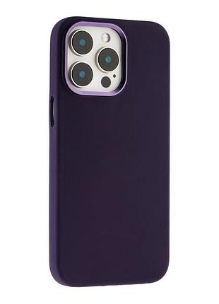 Чехол накладка silicone case metal buttons apple iphone 15 pro max purple (36096_3606660)