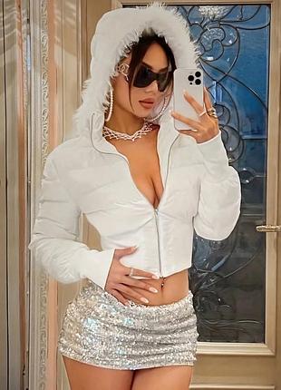 Куртка с мехом y2k dollskill
