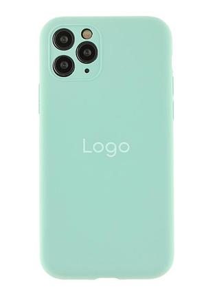 Чехол original full size with frame для apple iphone 11 pro max light cyan