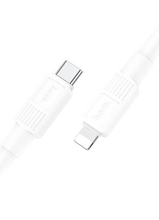 Кабель hoco x84 type-c to lightning pd charging data cable pd 20w charging 1 m белый