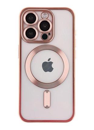 Чехол tpu metallic full camera magsafe apple iphone 16 pro rose (36190_3606941)