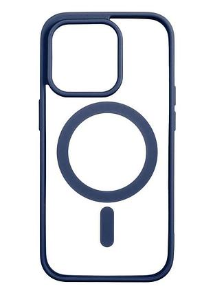Чехол color magsafe apple iphone 14 pro dark blue