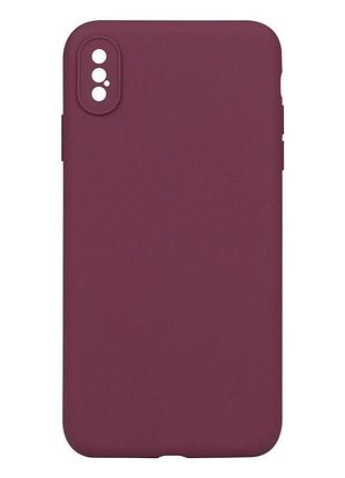 Чехол full frame protective camera apple iphone xs max maroon