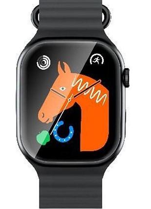 Смарт-годинник smart watch xo w8 pro блютуз v5.0, місткістю 230 mah / 49 mm з функцією дзвінка black