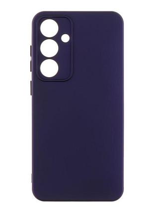Чехол с рамкой камеры silicone cover a samsung galaxy s24 fe 5g purple