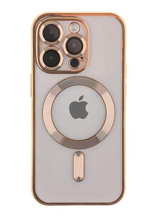 Чехол tpu metallic full camera magsafe apple iphone 16 pro max gold (36188_3606921)
