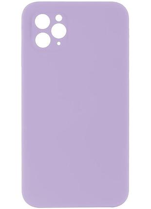 Чехол с защитой камеры silicone case full apple iphone 12 pro elegant purple