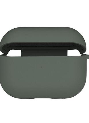 Чехол с микрофиброю silicone case airpods pro 2 pine green