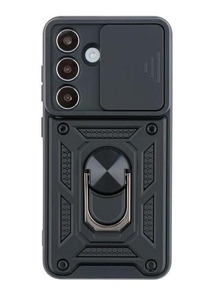 Чохол накладка з кільцем armor guard shield samsung galaxy s25 5g black (36381_3607989)