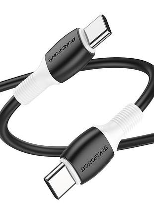 Кабель usb borofone bx84 для заряджання та передачі даних usb-c на usb-c, 1м, підтримка заряджання 60w