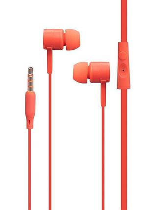 Проводные наушники 3.5mm celebrat sky-1 вакуумные с микрофоном 1.2m red