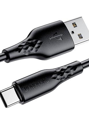 Кабель usb borofone bx48 usb - type c 3а 1м чорний