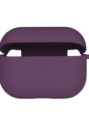 Чехол с микрофиброю silicone case airpods pro grape