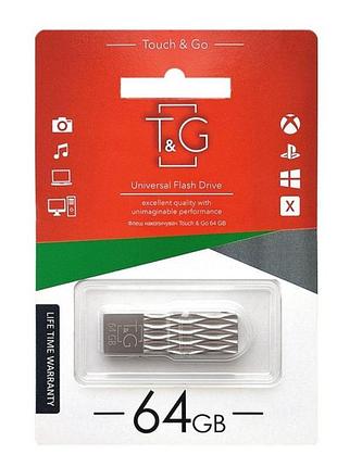 Флешпам'ять t&g usb 2.0 64 gb metal 103 steel