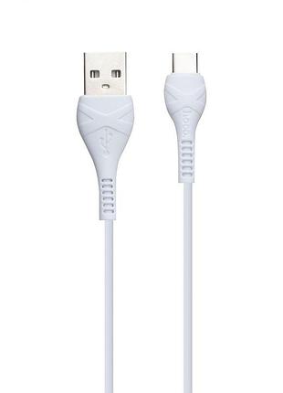 Кабель usb hoco x37 cool power charging usb - type c 3а белый
