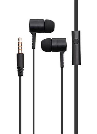 Проводные наушники 3.5mm celebrat d2 с микрофоном и вакуумными амбушюрами 1.2m black