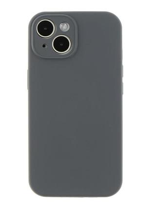 Чохол із захистом камери silicone case full apple iphone 15 dark grey