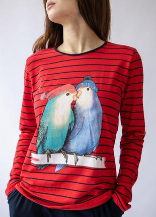 Жіноча новорічна піжама з папугами2 фото