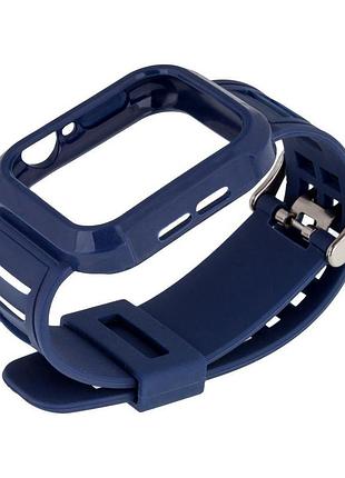 Ремешок для apple watch band silicone shine + protect case 38 / 40mm midnight blue