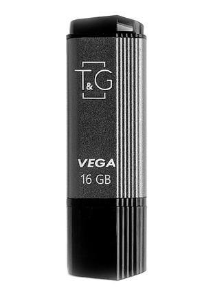 Флешка юсб t&g 16gb vega 121 usb flash drive 2.0 пам'ять 16 гб steel