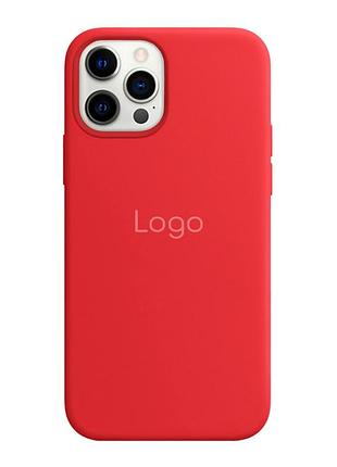 Чехол silicone magsafe усиленной защиты для apple iphone 12 pro max red