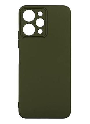 Чохол із рамкою камери silicone cover a xiaomi redmi 13 4g / poco m6 4g dark green
