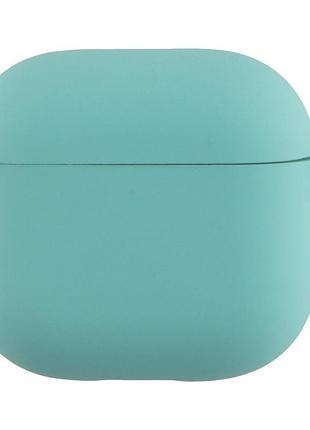 Чехол silicone case с микрофиброю для airpods 4 sea blue