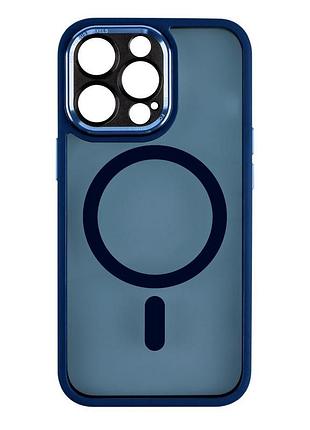 Чехол creative tpu pc metal calais magsafe apple iphone 13 pro dark blue