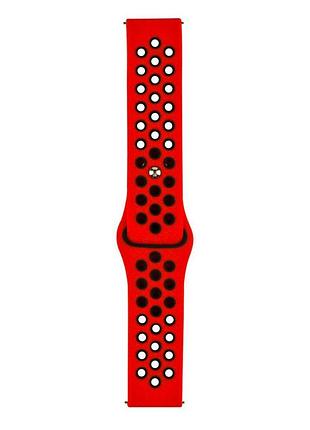Ремешок universal silicone n sport samsung/amazfit/huawei 20 mm black red (35718_3577910)
