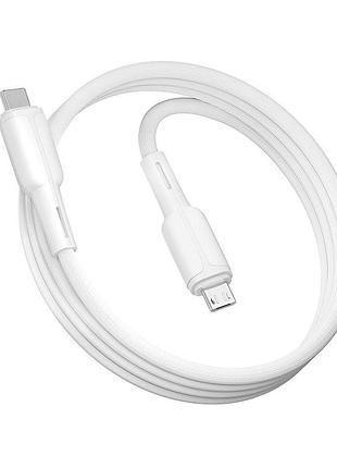 Кабель для заряджання та обміну даними usb ridea rc-co10 commonpro 60 w 20 v / 3 a type-c to type-c 1 м білий