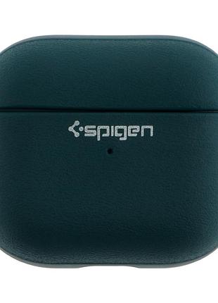 Футляр spigen leather armor с нейлоновым шнурком для airpods 3 dark green