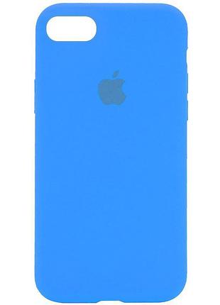 Чохол silicone case full protective (aa) для apple iphone se (2020) / 7 / 8 (4.7") блакитний / blue