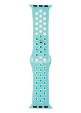 Ремешок для apple watch band silicone nike + protect case 38 / 40mm бирюзово-белый