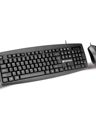 Комплект: проводная клавиатура и мышь fantech km100 технологию plug and play,1200dpi кабель 1,5m black