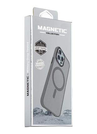 Чохол pc color chrome з magsafe для iphone 15 grey