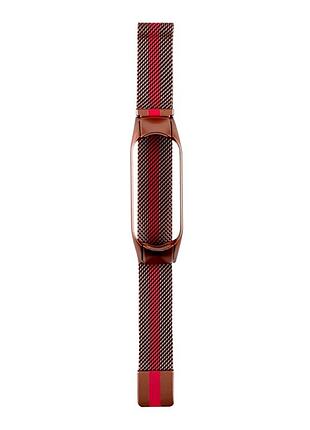 Ремешок для xiaomi mi band mi band 5 / mi band 6 milanese loop color pink/crimson