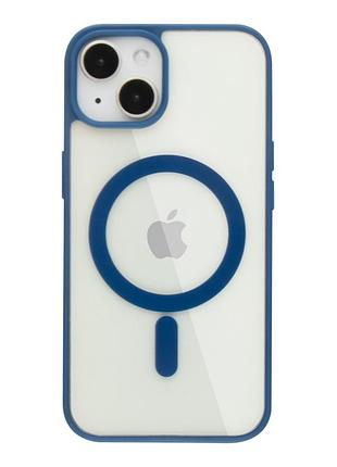 Чехол colors magsafe tpu color для apple iphone 14 navy blue