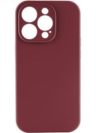 Чехол с защитой камеры silicone case full apple iphone 13 pro max rose red