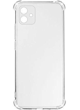 Tpu чохол getman ease logo посилені кути full camera для samsung galaxy a07 безбарвний (прозорий)