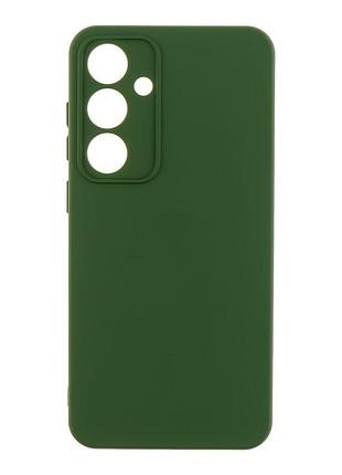 Чехол с рамкой камеры silicone cover a samsung galaxy s24 fe 5g dark green