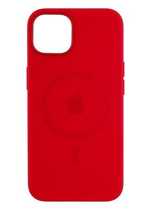 Чохол посиленого захисту magsafe silicone для apple iphone 13 red