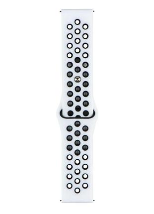 Ремешок universal silicone n sport samsung/amazfit/huawei 20 mm black white (35718_3577911)