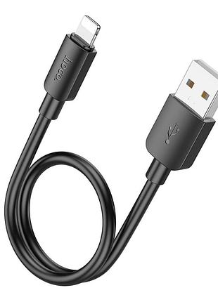 Кабель для заряджання usb hoco. x96 hyper 12w (5v/2.4a) usb - lightning 0.25m для ios пристроїв iphone black