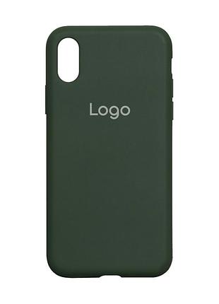 Чохол silicone case full size (aa) для iphone xs max atrovirens