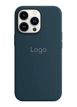 Чехол silicone magsafe усиленной защиты для apple iphone 13 pro max abbys blue