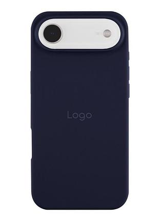 Чехол silicone case full size (aa) appleiphone17 air панель-накладка для телефона айфон 17 air dark blue