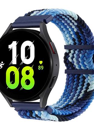 Нейлон ремешок universal 22mm elastic adjustment для samsung/amazfit/huawei colorful blue