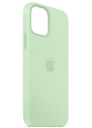 Чехол silicone case full protective (aa) для apple iphone 12 pro max (6.7") зеленый / pistachio 2